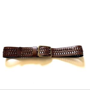 Ann Taylor loft brown braided belt medium